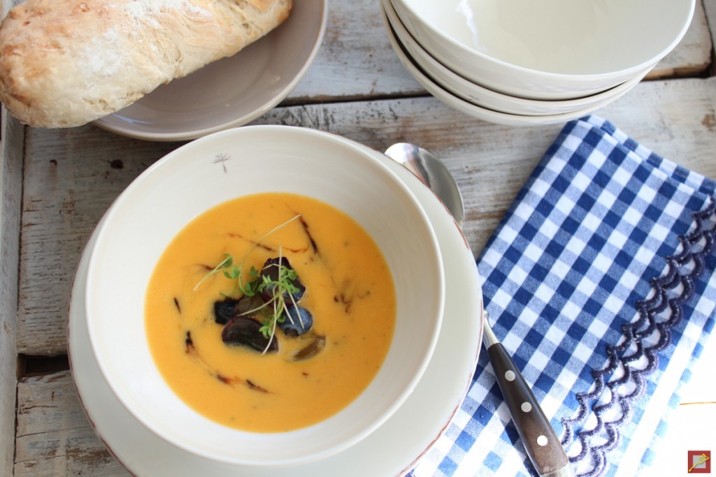 Squash Soup with Grapes