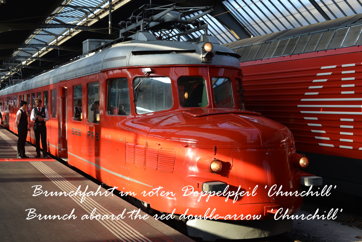 Sunday brunch aboard the red double-arrow ‚Churchill‘